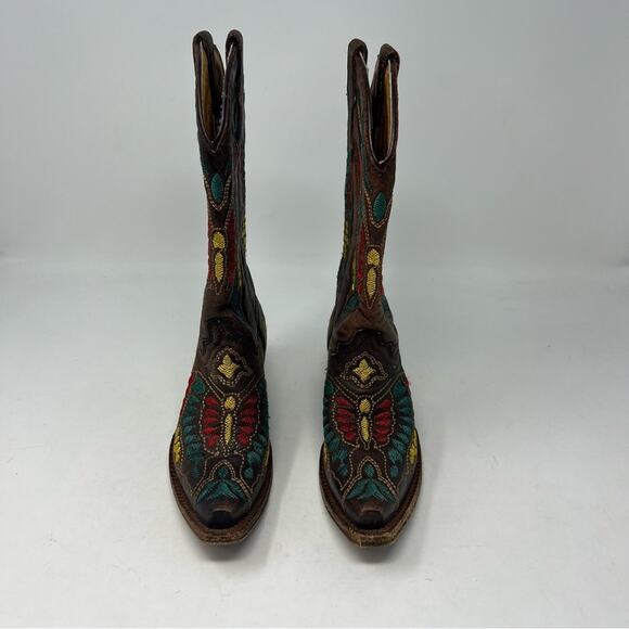 Corral Kids Boots with Colorful Embroidery - Picture 8 of 9